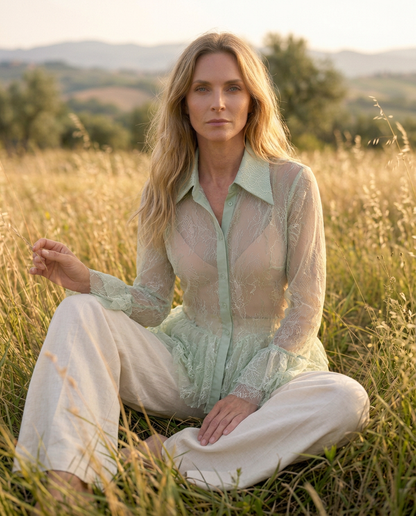 Camicia Chantilly in pizzo - Atelier Vita