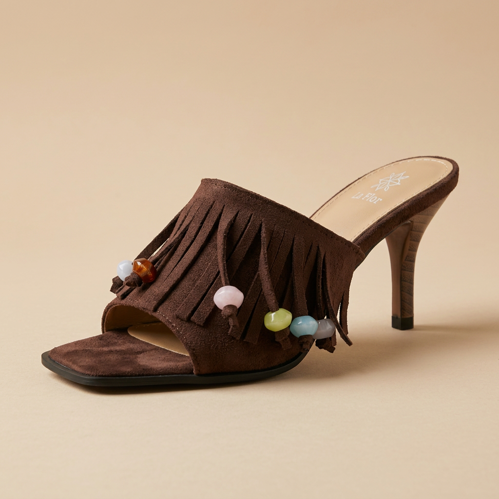 Sandali Bahia mule con frange - Atelier Vita